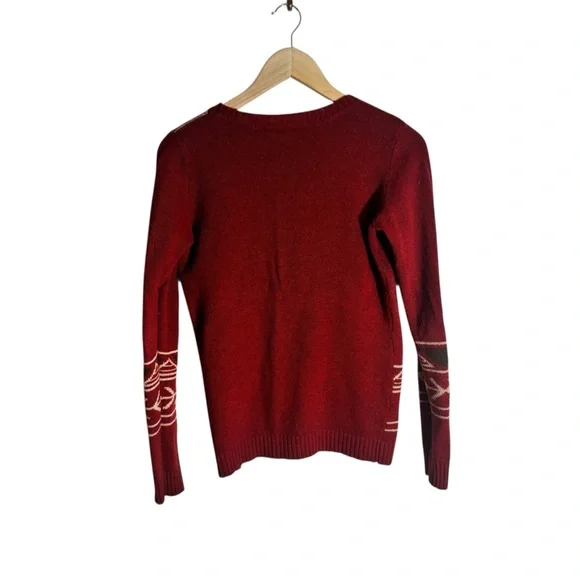 Wrangler Retro Aztec Eagle Sweater Knit Southwestern Design Red Size Medium - Picture 3 of 4